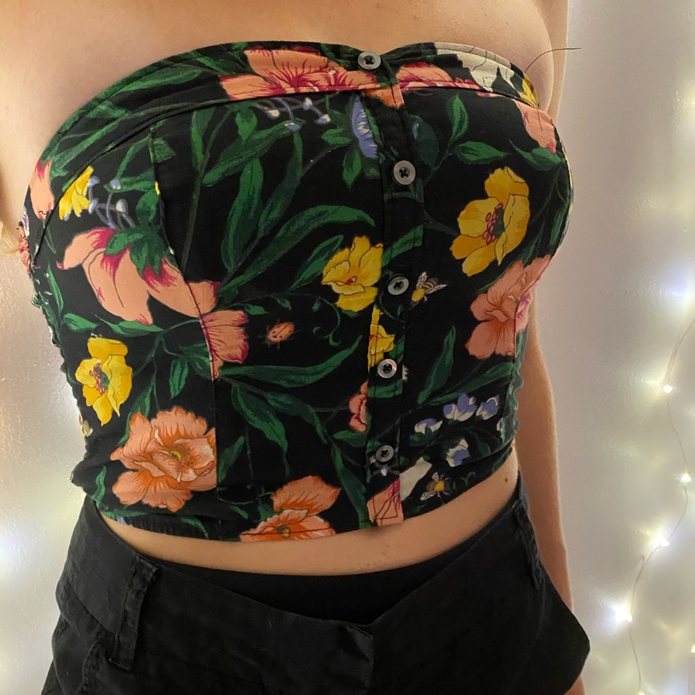Hollister floral tube top
